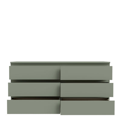 Edmore 6 Drawer Wide Chest in Sage Green