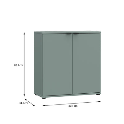 Ganymede 2 Door Cupboard in Sage Green