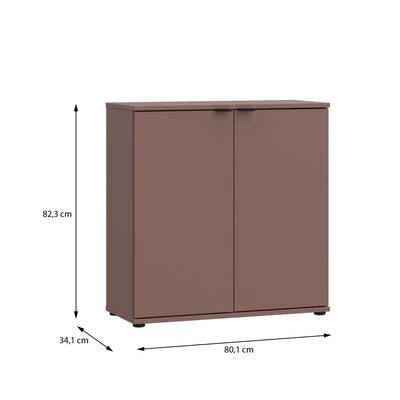 Ganymede 2 Door Cupboard in Terracotta
