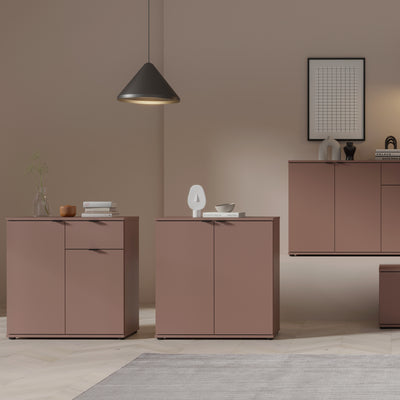 Ganymede 2 Door Cupboard in Terracotta