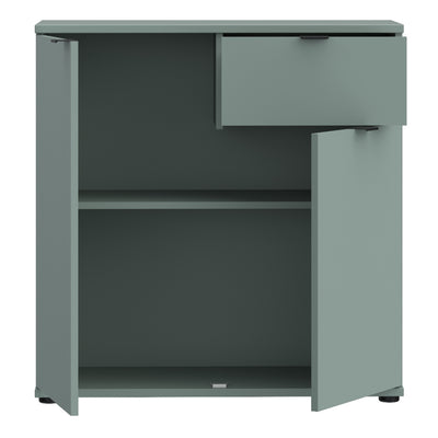 Ganymede 2 Door Cupboard with Drawer in Sage Green