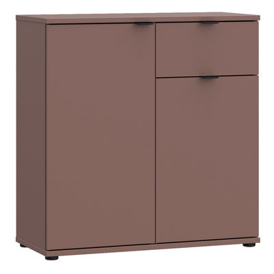 Ganymede 2 Door Cupboard with Drawer in Terracotta