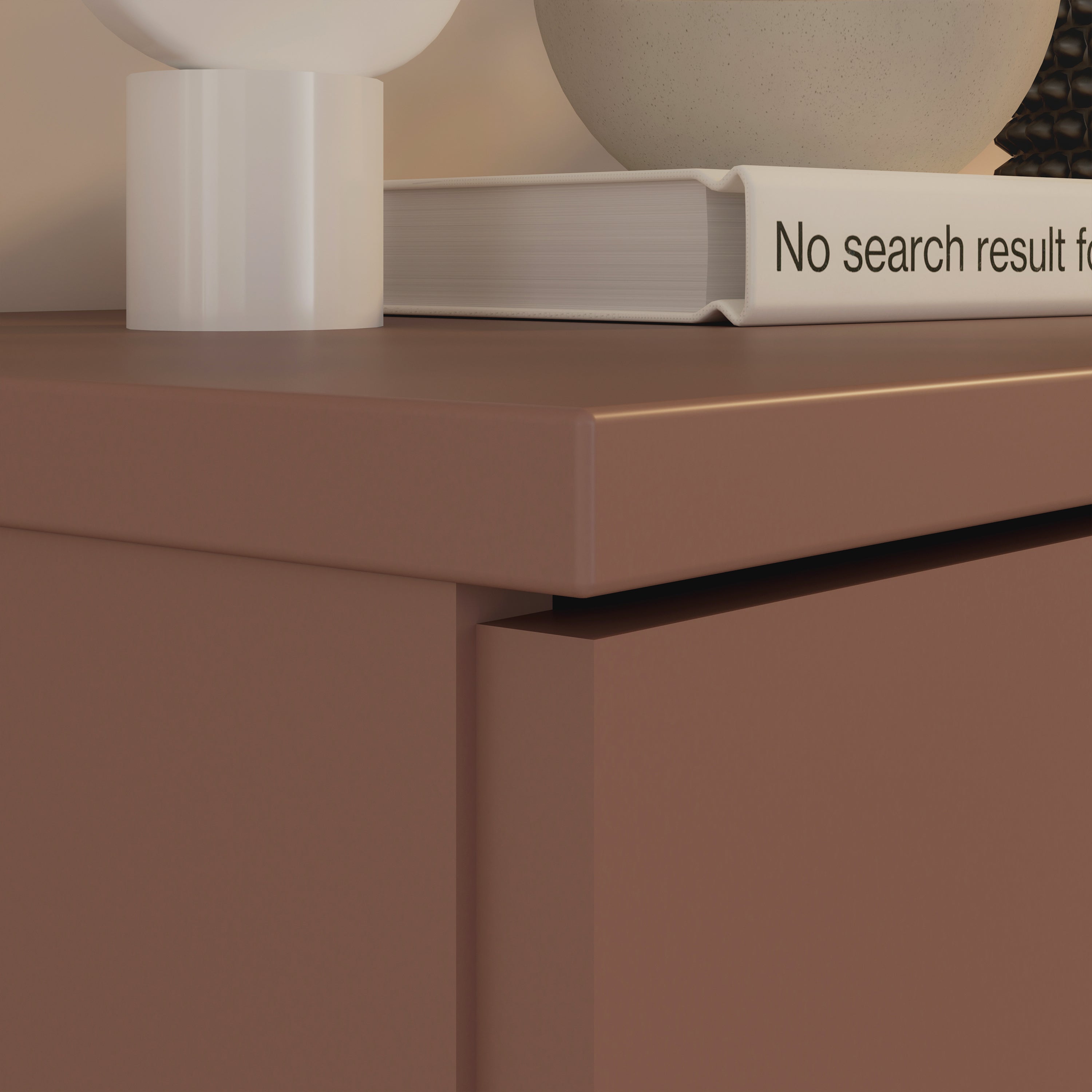 Ganymede 2 Door Cupboard with Drawer in Terracotta