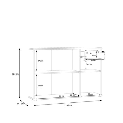 Ganymede Wide 3 Door Cupboard with Drawer in Terracotta