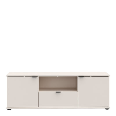 Ganymede TV Unit with Open Shelf, Drawer & 2 Doors in Sand
