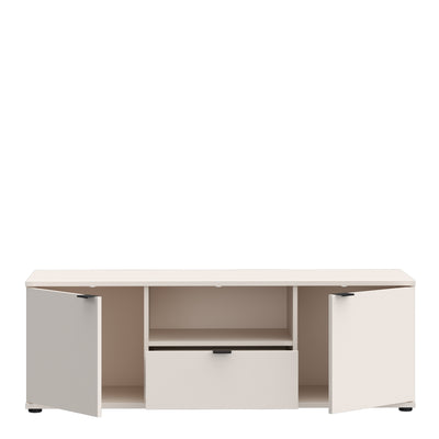 Ganymede TV Unit with Open Shelf, Drawer & 2 Doors in Sand