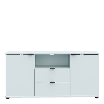 Ganymede TV Unit with Open Shelf, Drawer & 2 Doors in Light Grey