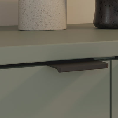 Ganymede TV Unit with Open Shelf, Drawer & 2 Doors in Sage Green