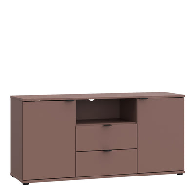 Ganymede TV Unit with Open Shelf, 2 Drawers & 2 Doors in Terracotta
