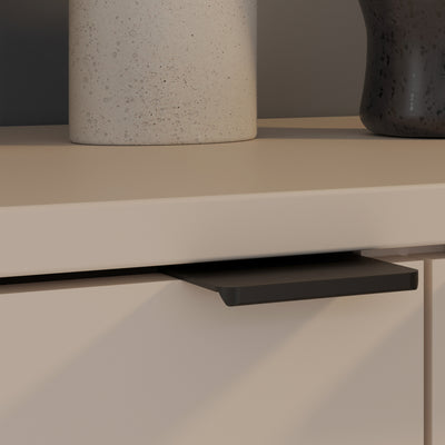 Ganymede Wide TV Unit with Open Shelving, 2 Drawers & 2 Doors in Sand