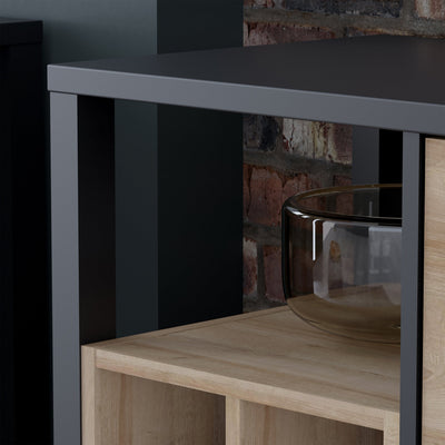 High Rock 3 Drawer Display Chest in Matt Black/Riviera Oak – FTG, view 7