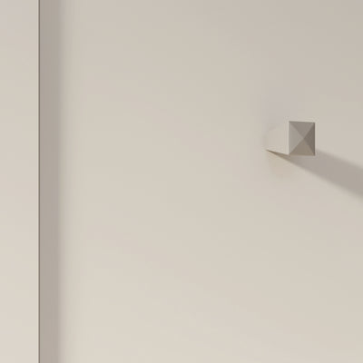 Ipsarion High Cupboard with 2 Doors & Silver Handles in White