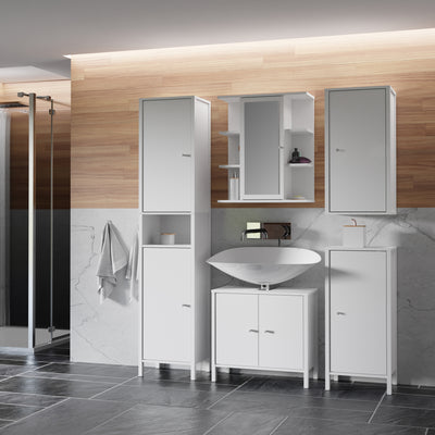 Ipsarion 5 Piece Bathroom Set White