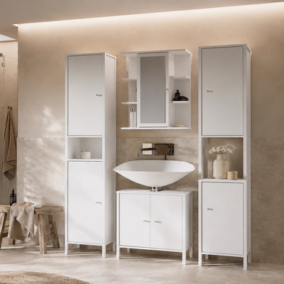 Ipsarion 5 Piece Bathroom Set White