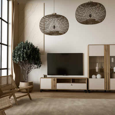 Grafton TV Unit n Cream and Oak – FTG, view 5