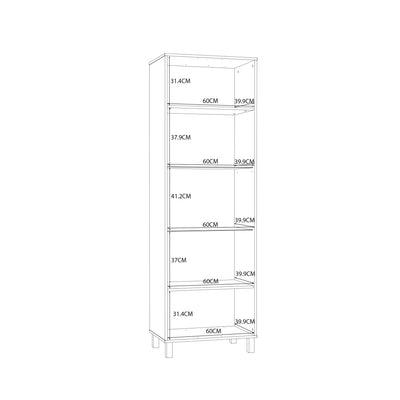 Grafton Glass Door Display Cabinet in Cream and Oak – FTG, view 8
