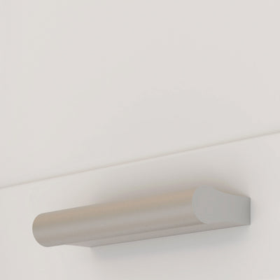 Lokko Hanging Cupboard with 1 Door & Silver Handle in White