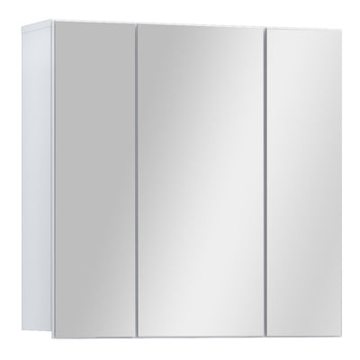 Lokko Hanging Cupboard with 3 Mirror Doors in White