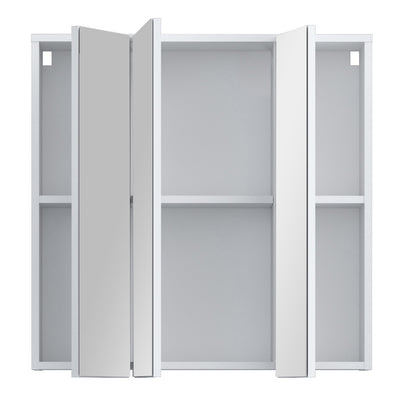 Lokko Hanging Cupboard with 3 Mirror Doors in White
