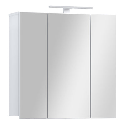 Lokko Hanging Cupboard with 3 Mirror Doors in White