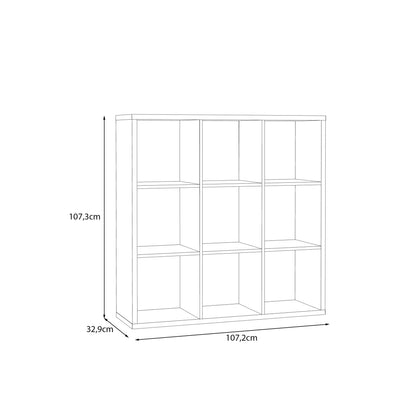 Mauro 3x3 Storage Unit in Elegancia Oak