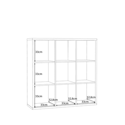 Mauro 3x3 Storage Unit in Elegancia Oak