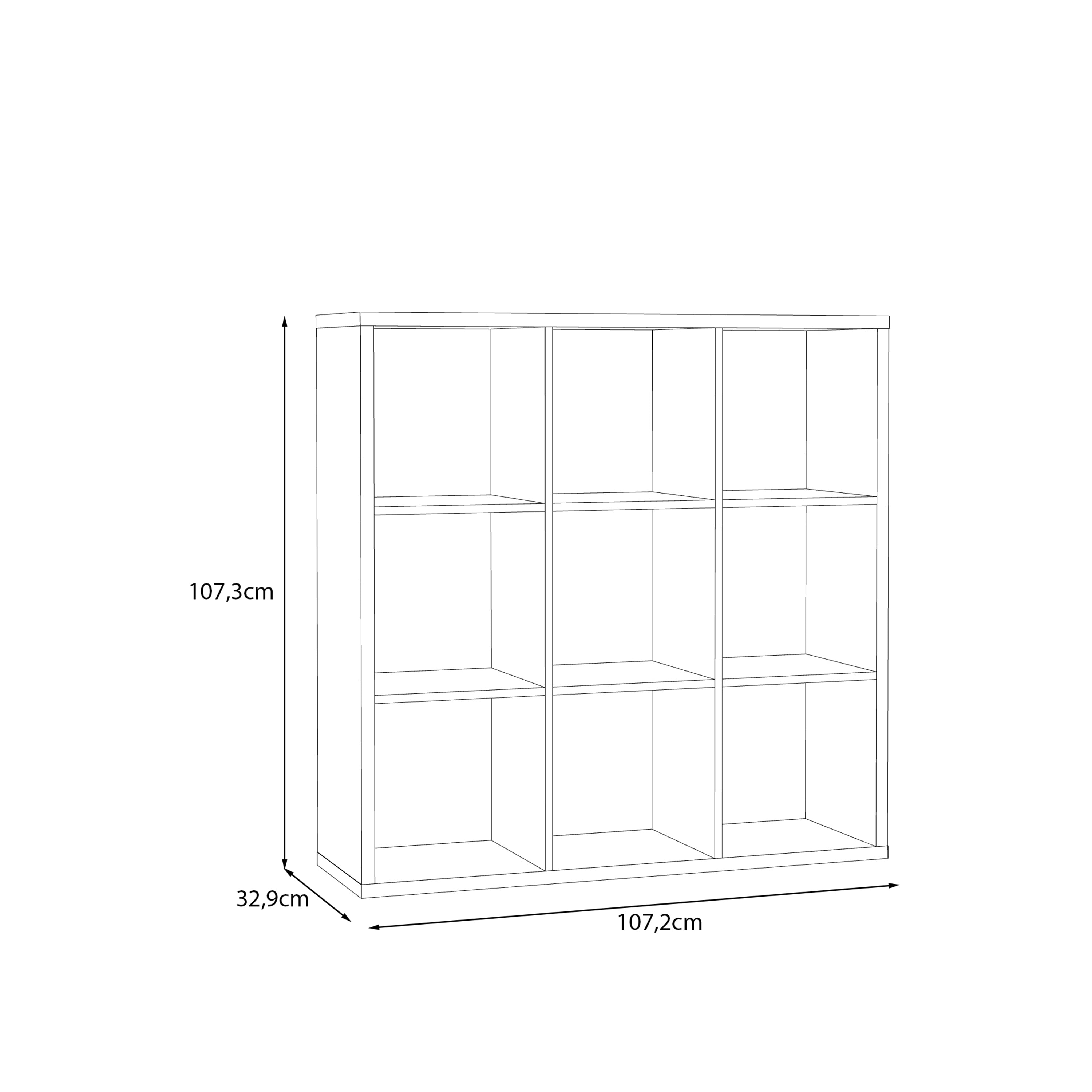 Mauro 3x3 Storage Unit in Sand