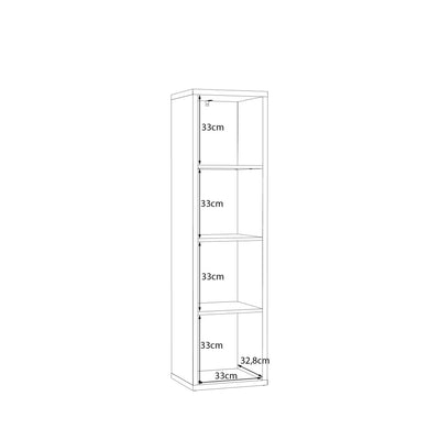 Mauro 3 Shelves Storage Unit in Taupe
