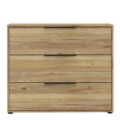 Orkney 3 Drawer Chest in Mauvella Oak