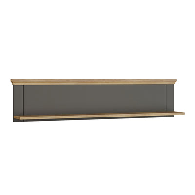 Pontypool Wall Shelf in Grey and Mauvella Oak