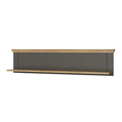 Pontypool Wall Shelf in Grey and Mauvella Oak
