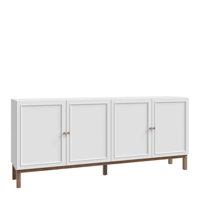 Wensley 4 Door 1 Drawer Sideboard in Light Grey and Oak – FTG