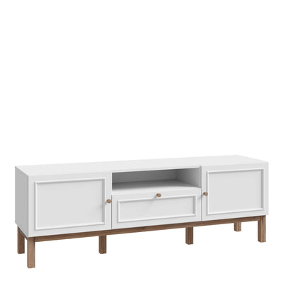 Wensley 2 Door 1 Drawer TV Unit in Light Grey and Oak – FTG