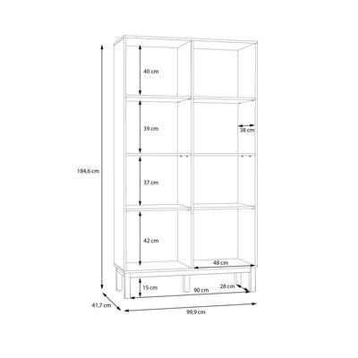 Wensley Display Cabinet with 1 Door and  1 Glass Door in Light Grey and Oak inc LED Lighting – FTG, view 10