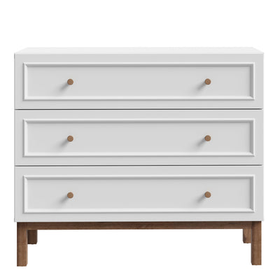Wensley 3 Drawer Chest in Light Grey and Oak – FTG, view 2