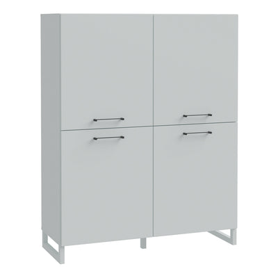 Sali 4 Door Highboard in Light Grey – FTG