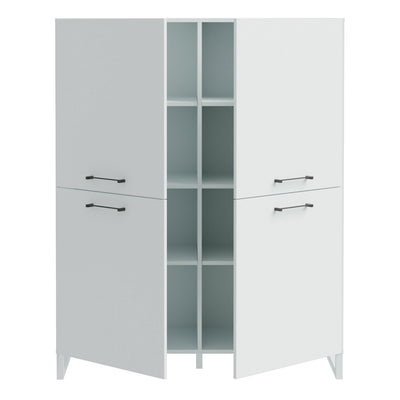 Sali 4 Door Highboard in Light Grey – FTG, view 4