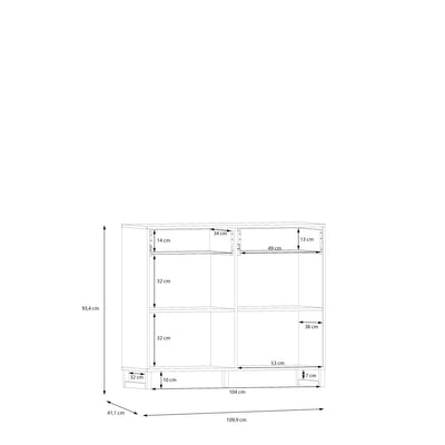 Sali 2 Door 2 Drawer Chest in Light Grey – FTG, view 9