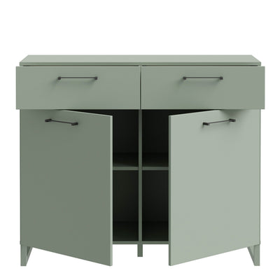Sali 2 Door  2 Drawer Chest in Sage Green – FTG, view 4