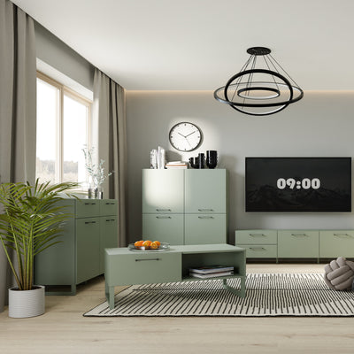 Sali 2 Door  2 Drawer Chest in Sage Green – FTG, view 5