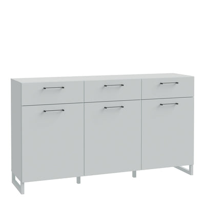 Sali 3 Door 3 Drawer Chest in Light Grey – FTG