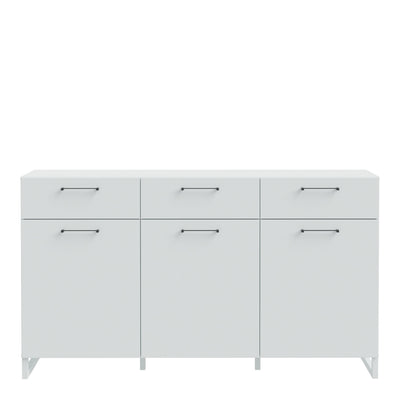 Sali 3 Door 3 Drawer Chest in Light Grey – FTG, view 2