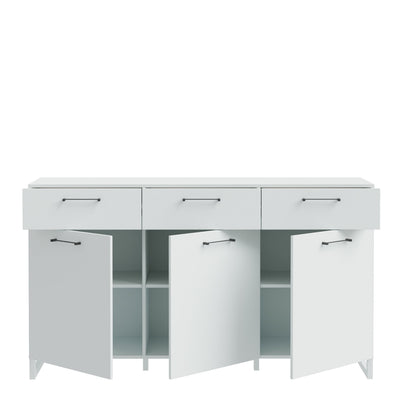 Sali 3 Door 3 Drawer Chest in Light Grey – FTG, view 4