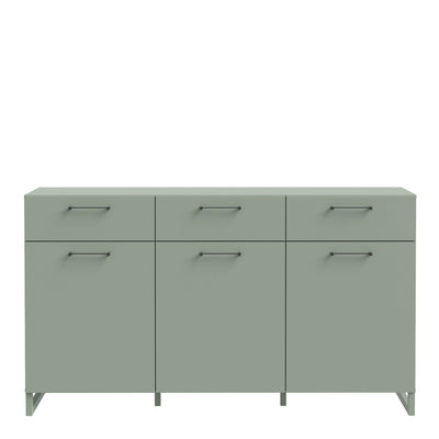 Sali 3 Door 3 Drawer Chest in Sage Green – FTG, view 2