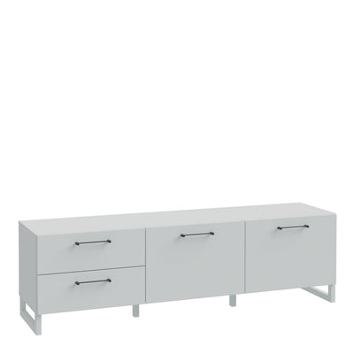 Sali 2 Door 2 Drawer TV Unit in Light Grey – FTG