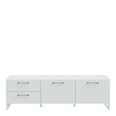 Sali 2 Door 2 Drawer TV Unit in Light Grey – FTG, view 2