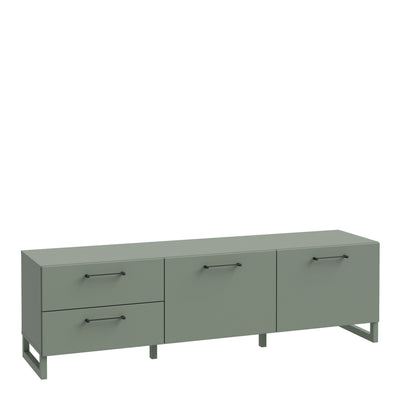 Sali 2 Door 2 Drawer TV Unit in Sage Green – FTG