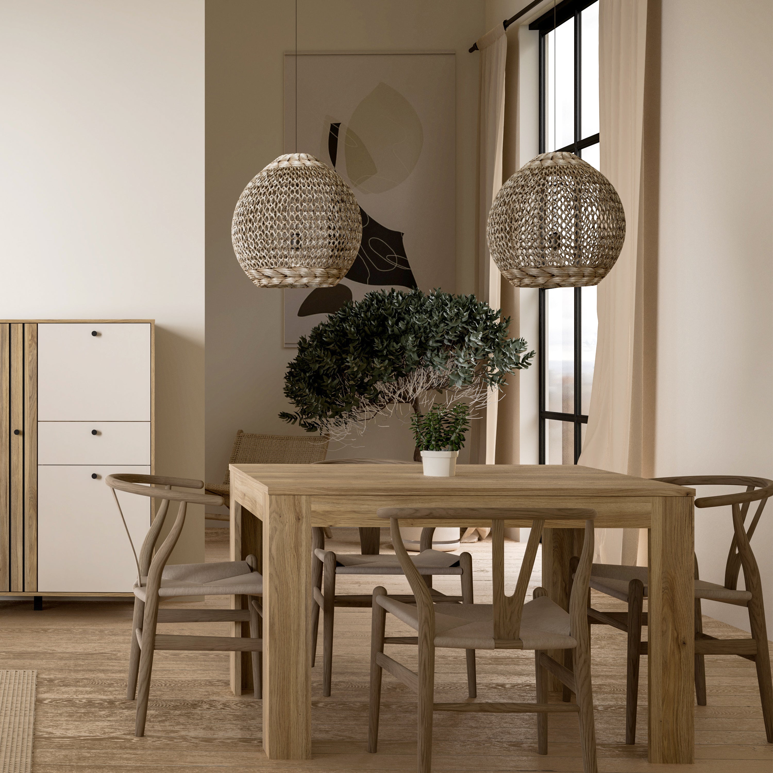 Grafton Extending Dining Table in Oak – FTG, view 5