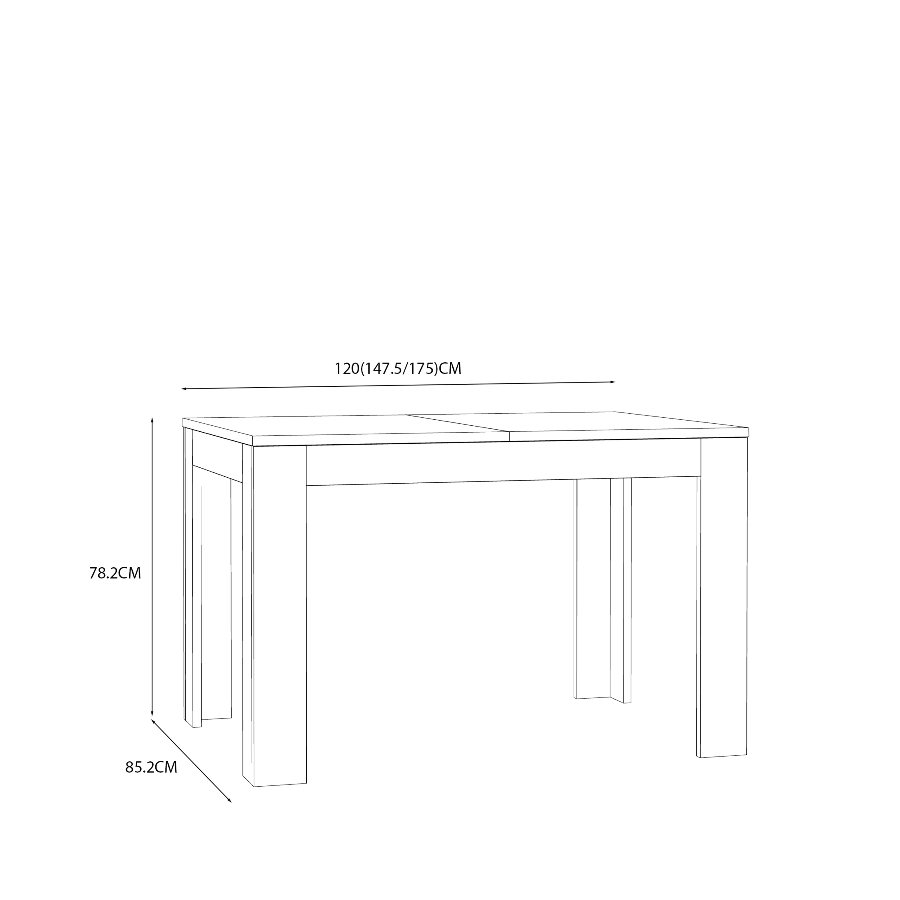 Grafton Extending Dining Table in Oak – FTG, view 7