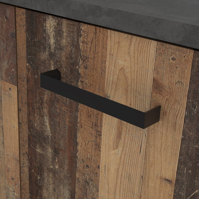 Veris Small Hanging Cupboard with 1 Door in Walnut and Dark Grey
